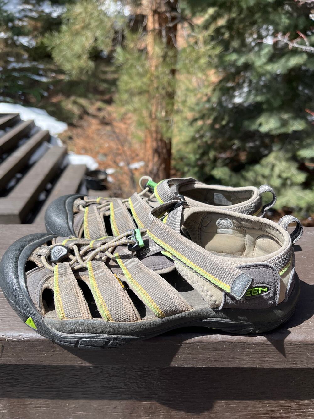 Keen Washable Waterproof Brown Green Sandals Women's Size 6